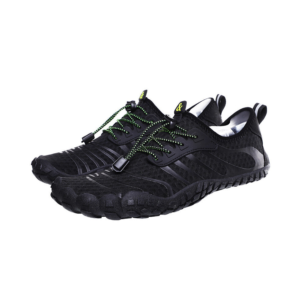 (Black, UK 7.5/8=EU 42) Barefoot Water Shoes Aqua Shoes Beach Swiming Non Slip Surfing Diving Yoga Size-image-OPC-PBF8SMH-NEW