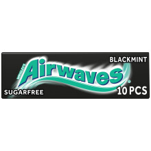 Airwaves Black Mint Sugar Free Chewing Gum 10 Pellets 15g (Pack of 30)