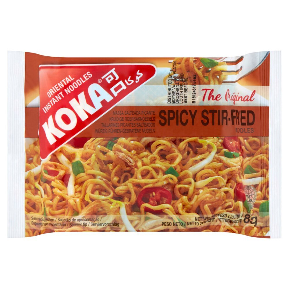 Koka The Original Spicy Stir-Fried Oriental Instant Noodles 85g (Pack of 10)