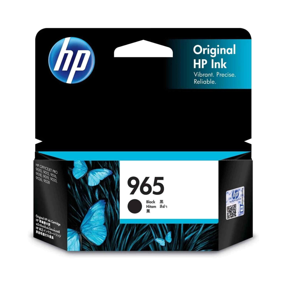 GENUINE Original HP 965 Black Ink Cartridge Toner Officejet 3JA80AA