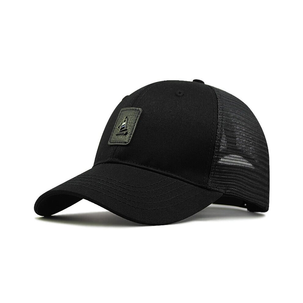 Dreamsilent (Black, Xxl 60-68Cm) Big Head Man Plus Size Baseball Cap Men Summer Cotton Mesh Trucker Hat Male 3D Large Size Snapback Hats 56-60Cm 60-68Cm