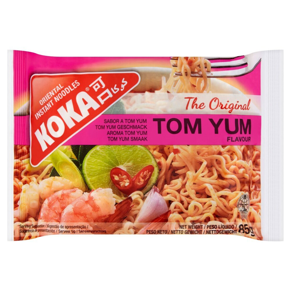 Koka The Original Tom Yum Flavour Oriental Instant Noodles 85g (Pack of 10)