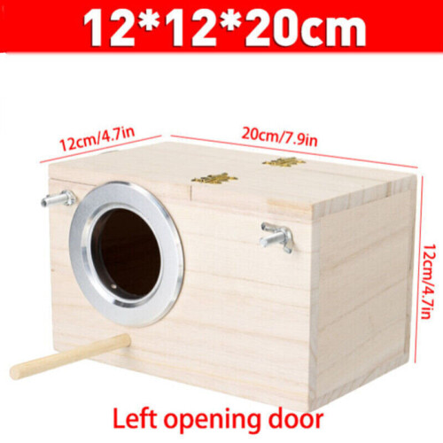 Wooden Bird Breeding Box Cage For Parrot Budgie Nesting House 1