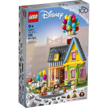 LEGO 43217 Disney House from Up Building Kit with Toy House and Minifigures Comes with Carl Fredricksen Oskar and Dogge Toy Dog Disney's 100 Y