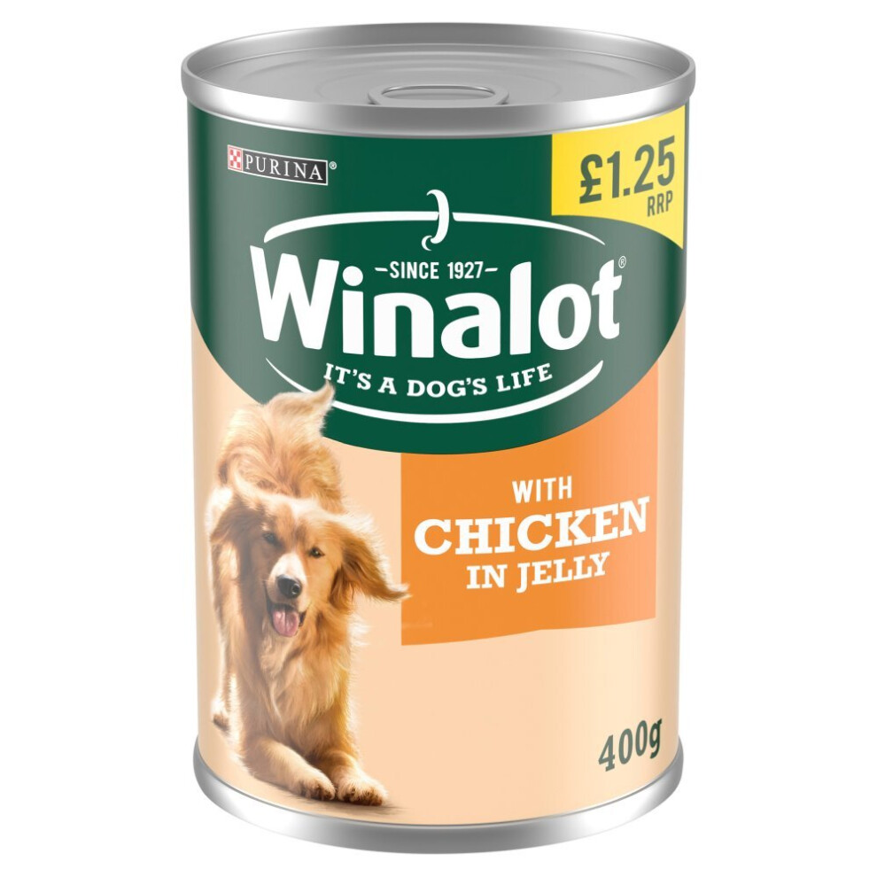 Winalot Classic Chicken in Jelly Dog Food 400g (Pack of 12)