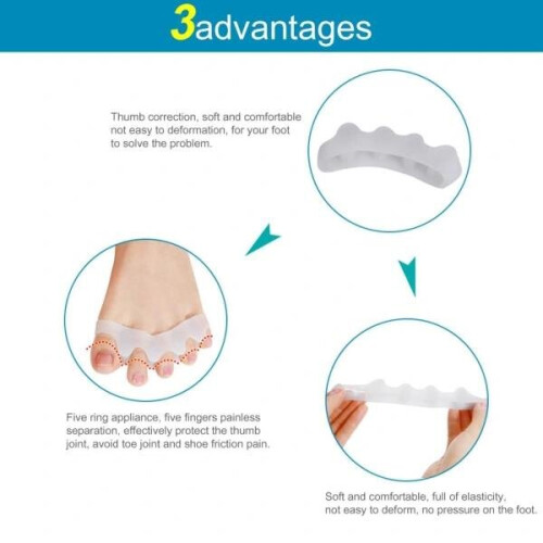 2pcs Hallux Valgus Toe Spreader Separates Toes Support Toe Separator 1
