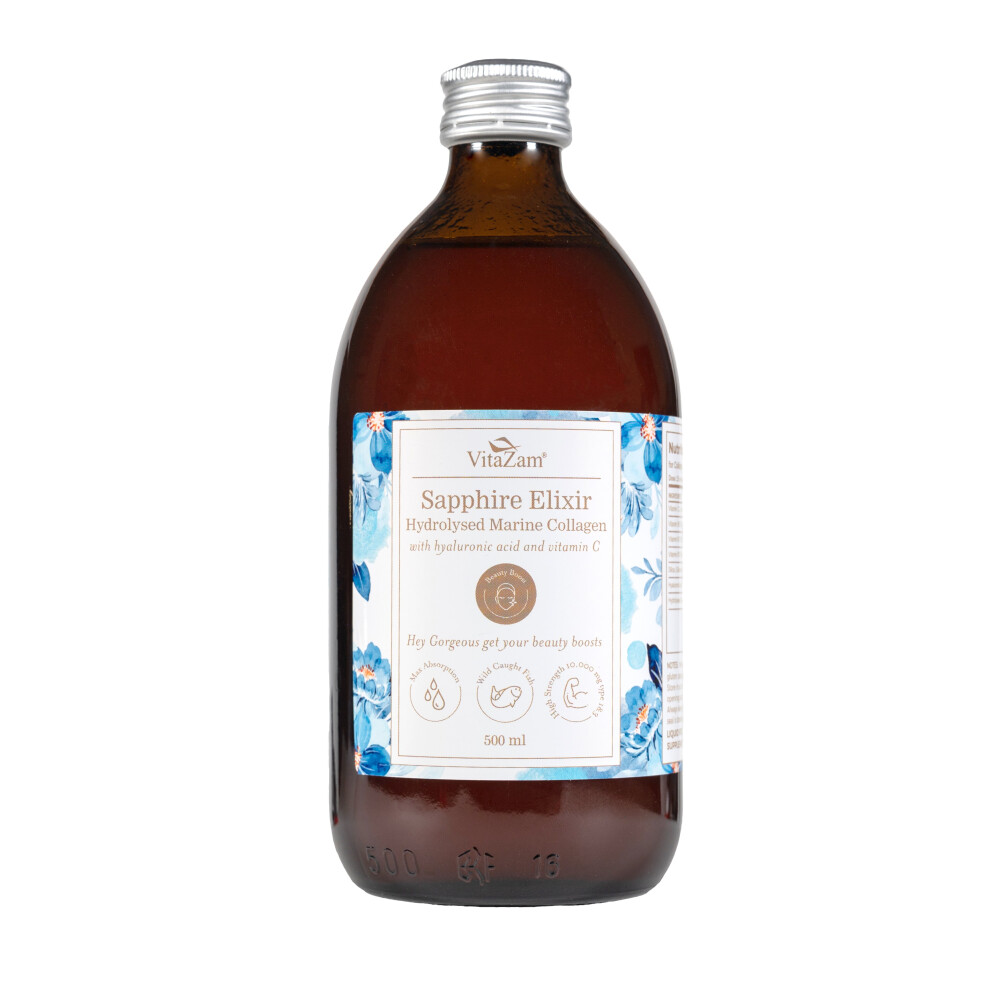 Vitazam Sapphire Elixir Hydrolysed Marine Collagen Liquid 10000Mg Sugar Free