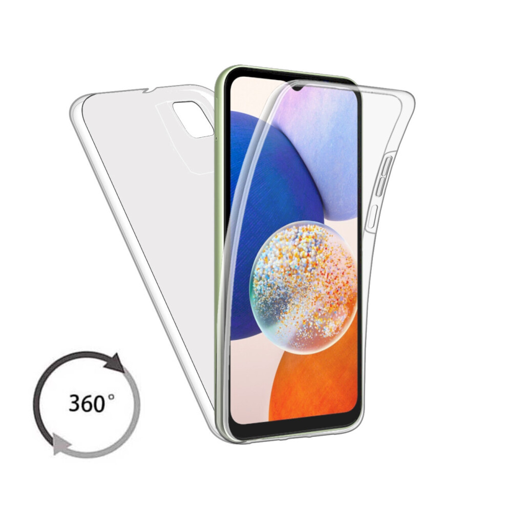 Case For Samsung Galaxy A14 4G/5G Full 360 Protection Front And Back Transparent Cover Clear 5060972623213