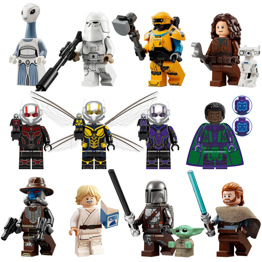 12pcs Star Wars Toys Action Mini Figures Fit Lego Sets