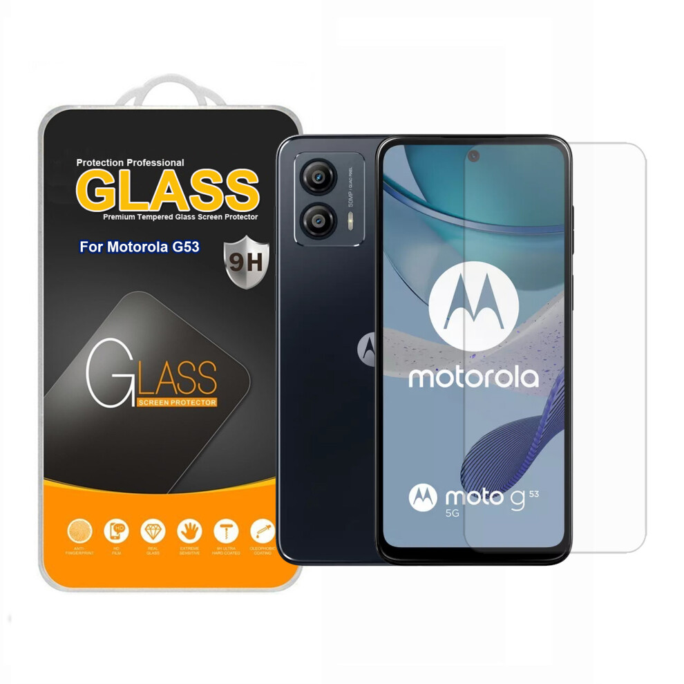 (Motorola G53 Tempered Glass) For Motorola G13 Motorola G23 Motorola G53 Tempered Glass Screen Protector 5060972623367