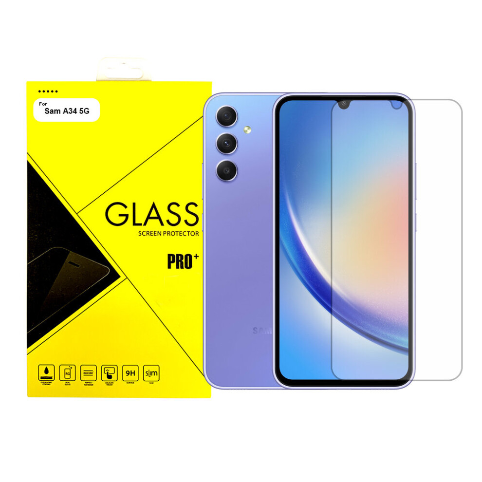 For Samsung Galaxy A34 5G Screen Protector Phone Tempered Glass 5060972623398