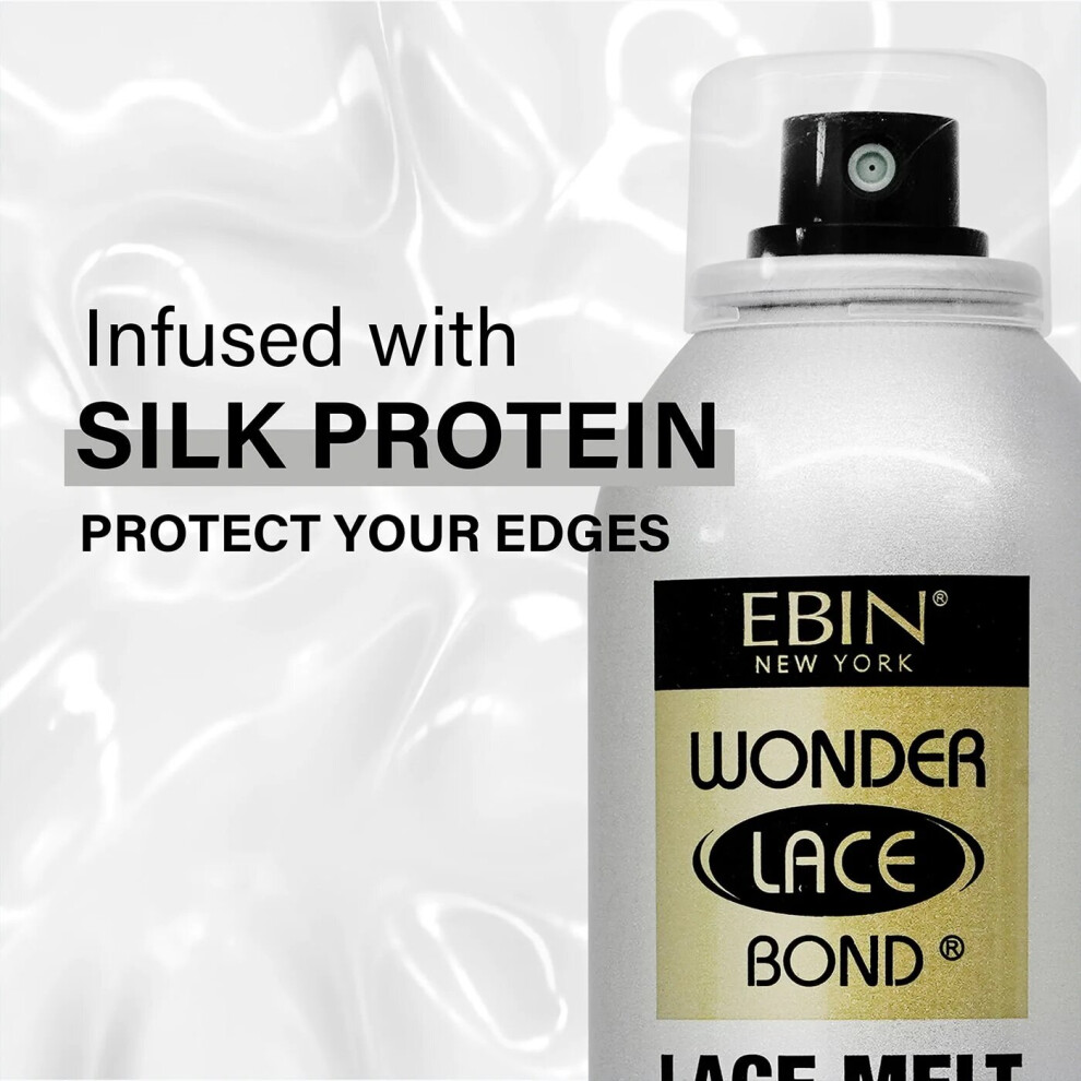 Ebin New York Wonder Lace Bond Lace Melt Spray- Silk Protein (6.08Oz/180Ml)