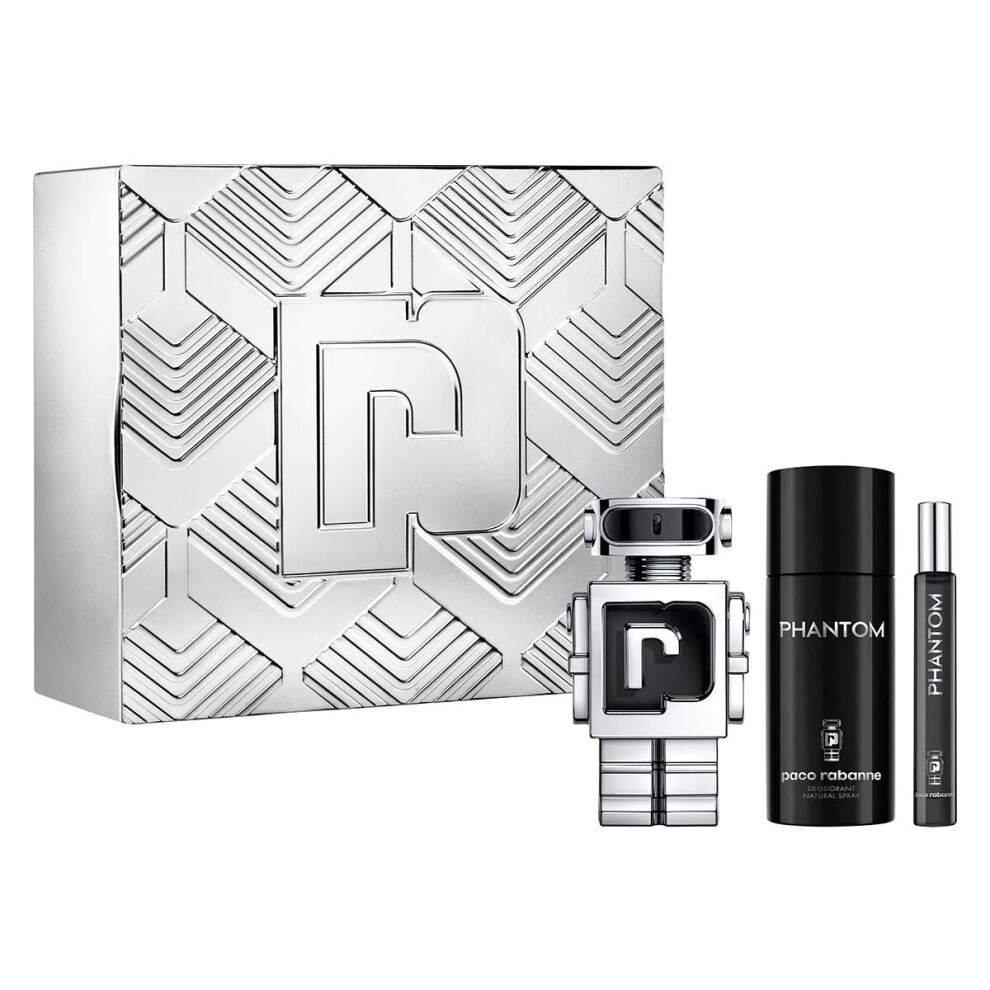 Paco Rabanne Phantom (M) Set Edt 100Ml + Deodorant 150Ml + Edt 10Ml