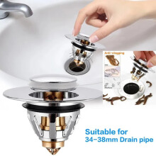 Universal Bathroom Sink Drain Stopper Basin Core Filter