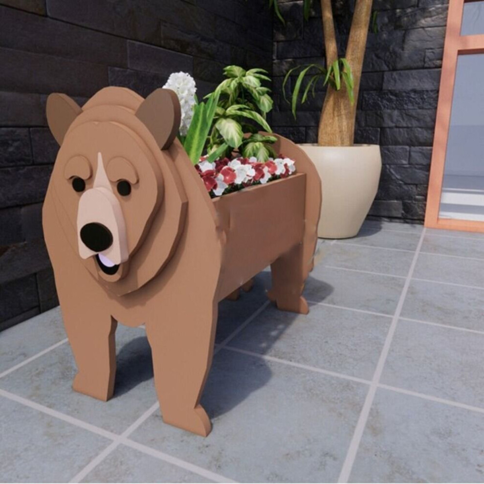 (  bear) Cute PVC Home Decor Garden Pots Garden Flower Pot Flower Planter Animal Shape-image-OPC-PBF9MKG-NEW