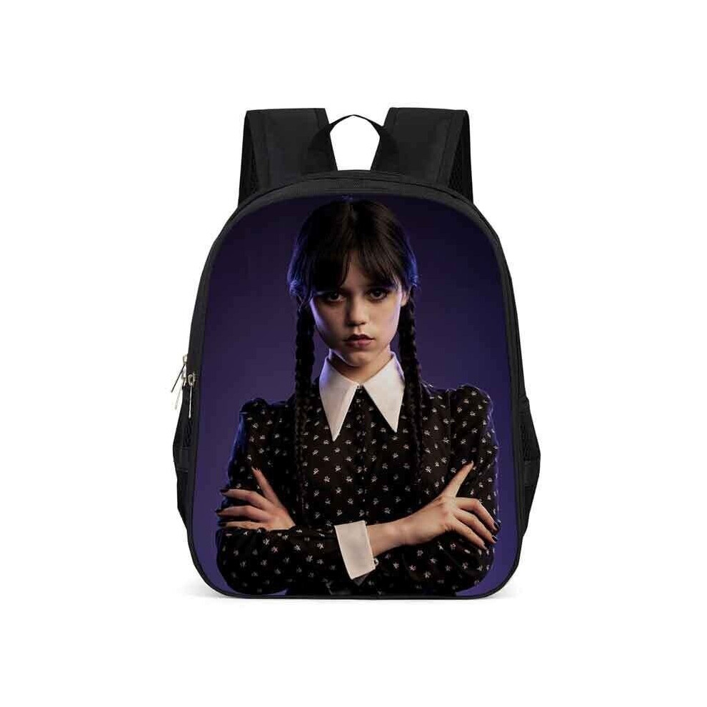 (14) Wednesday Addams Backpack Schoolgirl Nevermore College Bag Wednesday