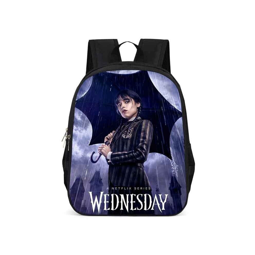 (1) Wednesday Addams Backpack Schoolgirl Nevermore College Bag Wednesday