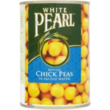 White Pearl Boiled Chick Peas in Salted Water 400g (Pack of 6)