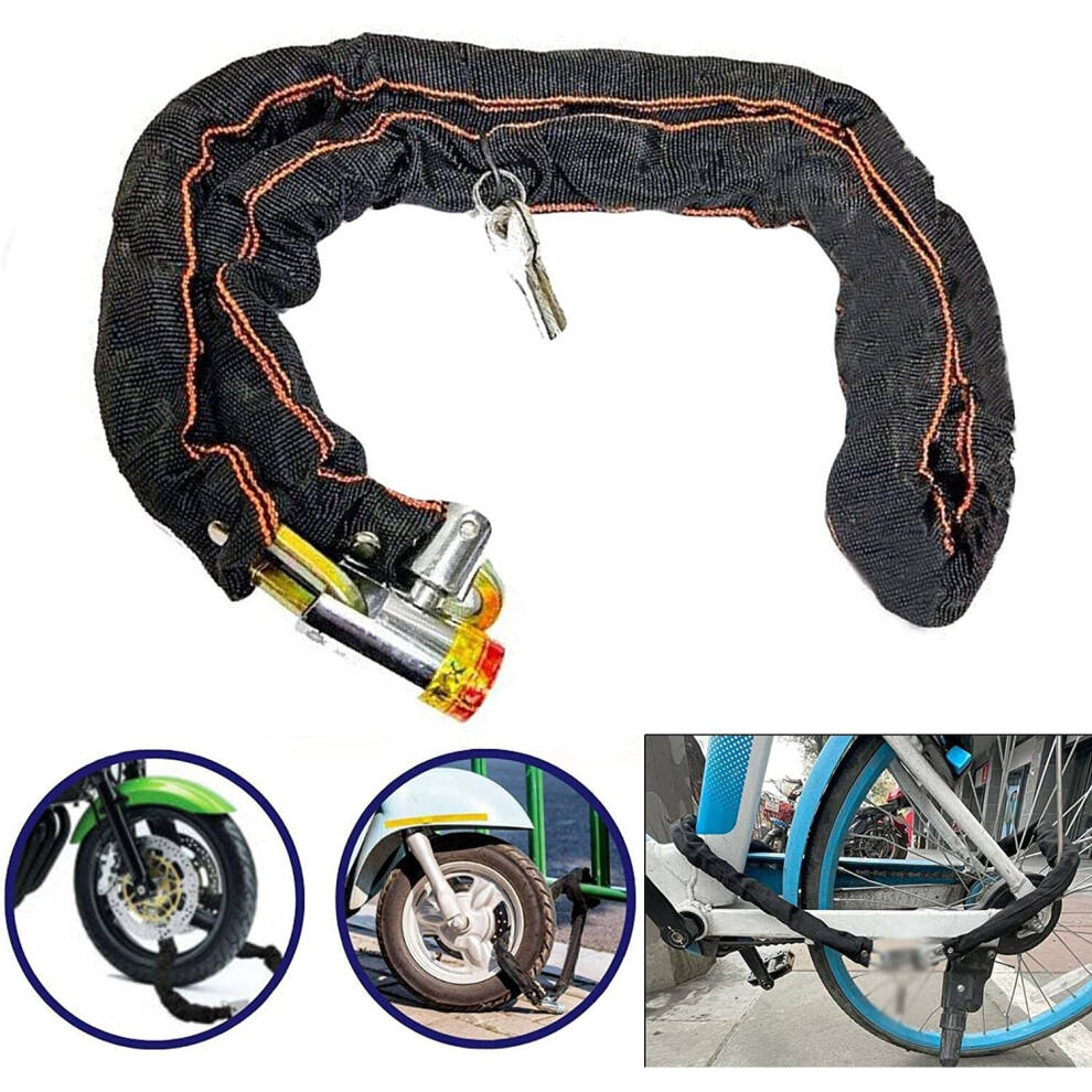 Motorbike Chain Lock Heavy Duty Cycle Chain Lock Padlock Anti-Theft