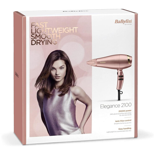 BaByliss BaByliss Elegance Hårtørrer Ultrahurtigttørrende Ionic Frizz Control 2
