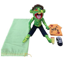 (Zombie Jeffy, 55cm/21.65in) Funny Zombie Rock Jeffy Puppet Parent Child Interaction Plush Doll Early Gift
