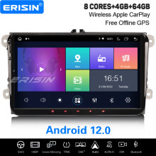 8-Core Android 12 64GB Car Stereo For VW Caddy Golf 5/6 Passat Jetta Skoda SEAT DAB+ Satnav WiFi CarPlay
