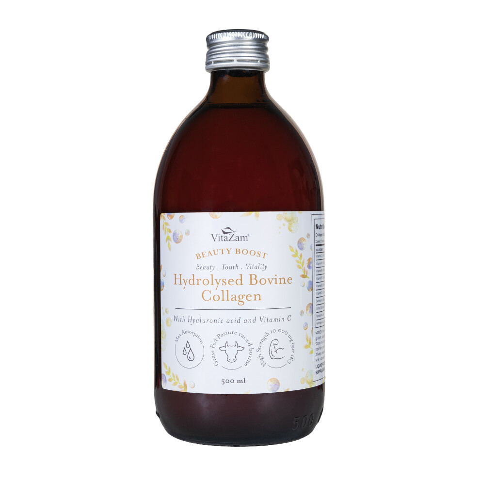 Vitazam Collagen Liquid 10000Mg Premium Pure Peptides With Hyaluronic