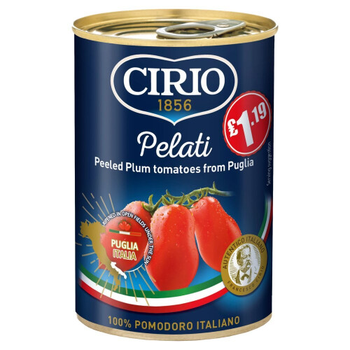 Cirio Peeled Tomatoes 400g (Pack of 4)
