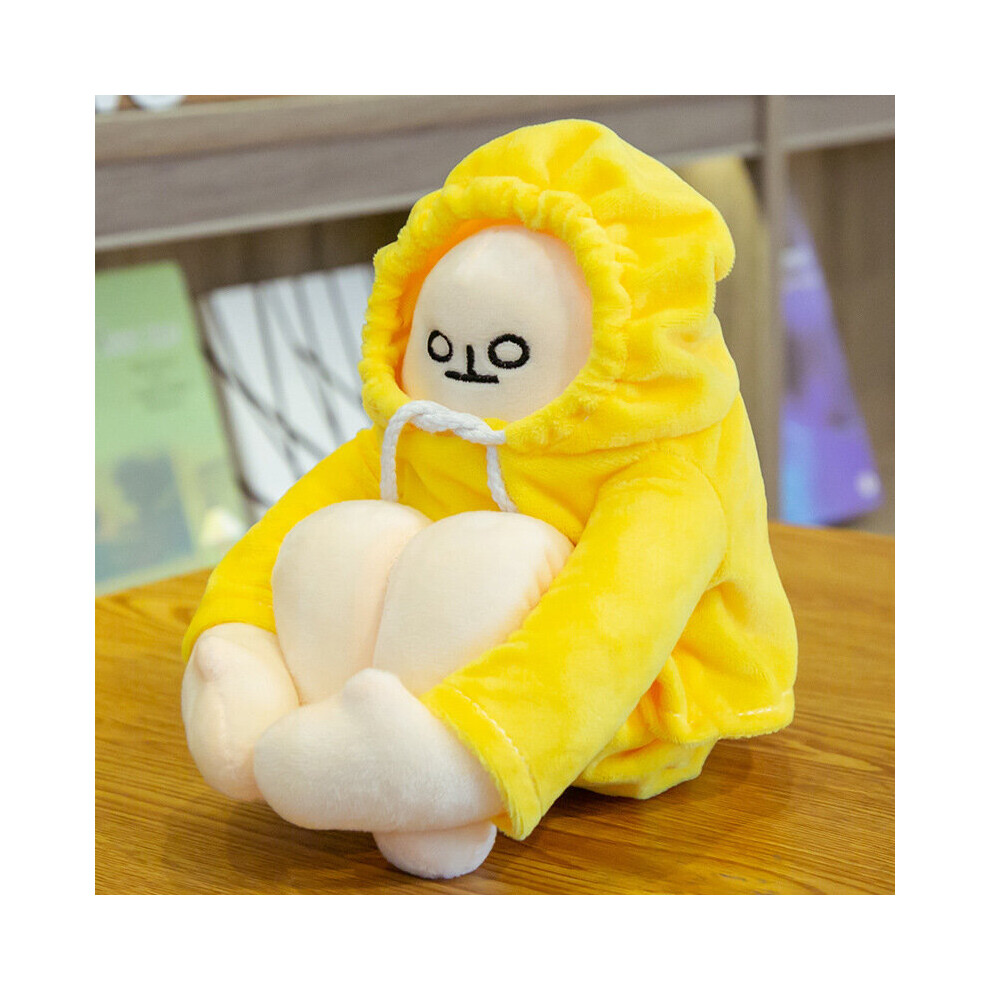 ( 18Cm) Banana Man Doll Funny Changeable Plush Toy Doll Yellow