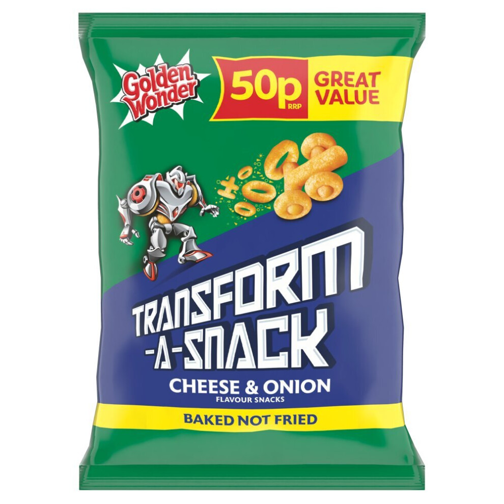 Golden Wonder Transform-A-Snack Cheese&Onion Fla Snacks27g(Pack Of 30)