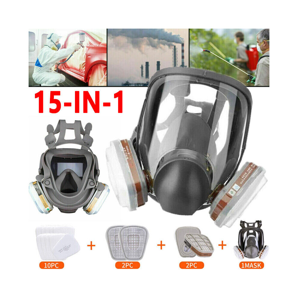 15in1 6800 Full Face Respirator Mask Activated Carbon Respirator Mask