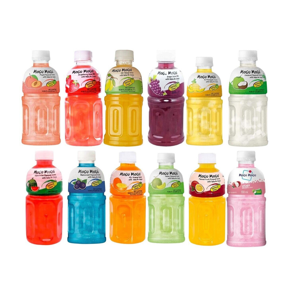 Mogu Mogu Varied Flavored Drinks (Random 5) - Refreshing Summer Juice 
