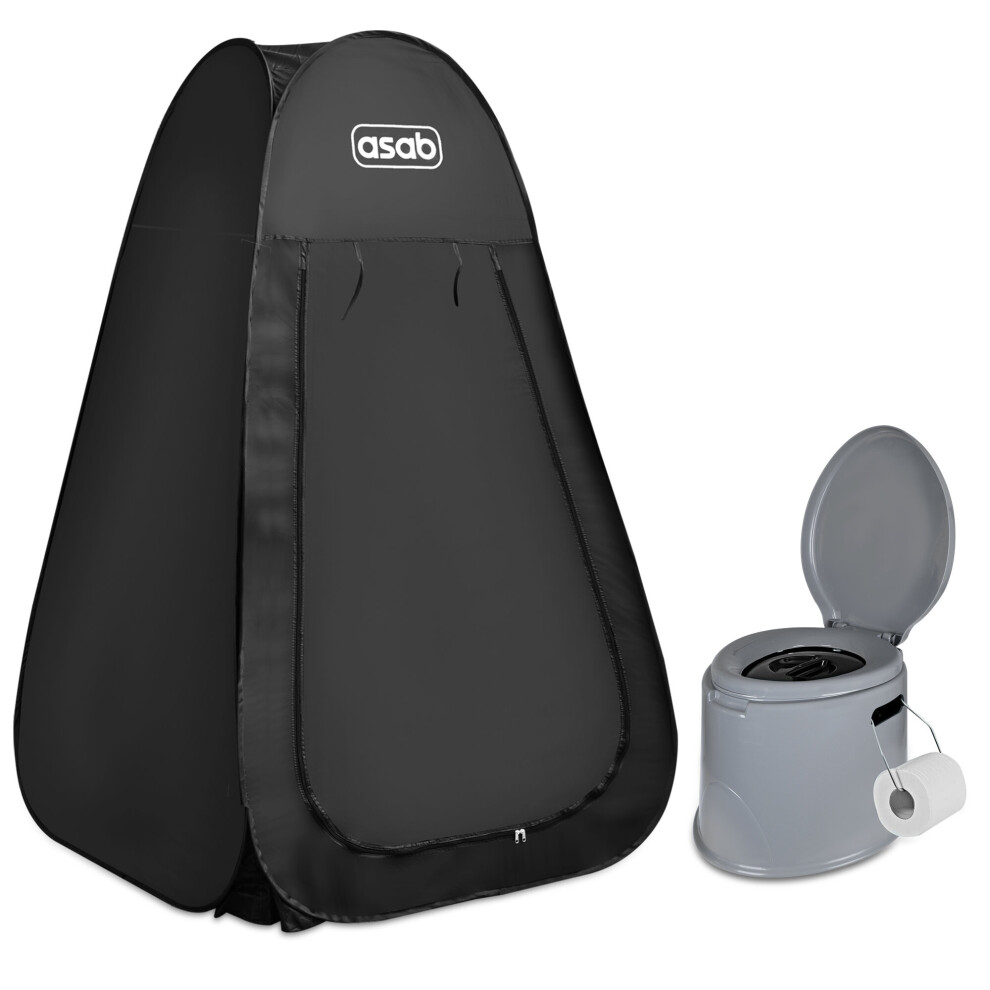 Instant Pop-Up Privacy Tent And Portable 5L Camping Toilet Set