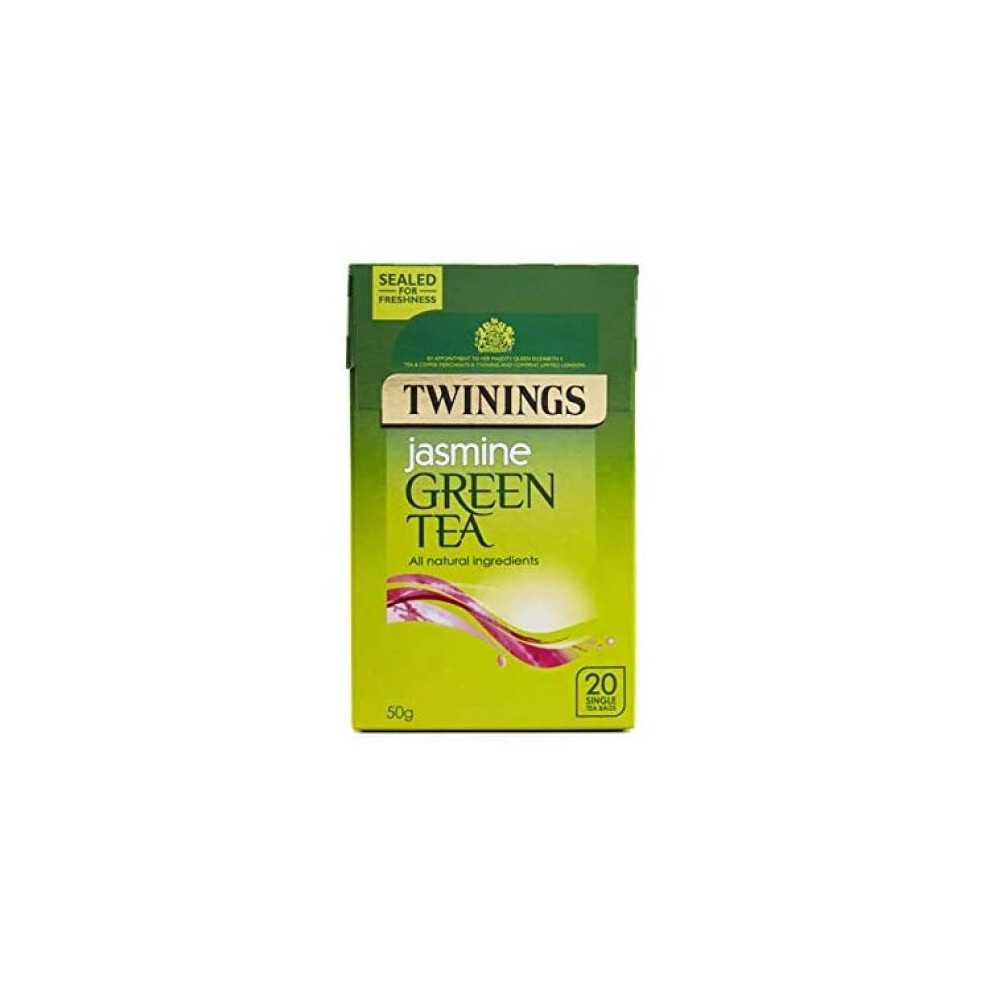 Twinings Jasmine Green Tea 20 Single Tea Bags 50g (Pack of 4)