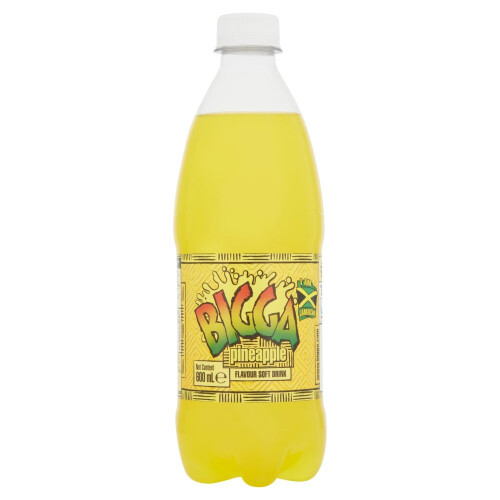 Bigga Pineapple Flavour Soft Drink 600ml (Pack of 12) 2