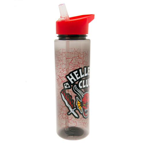 Stranger Things Plastic Drinks Bottle Hellfire Club 1