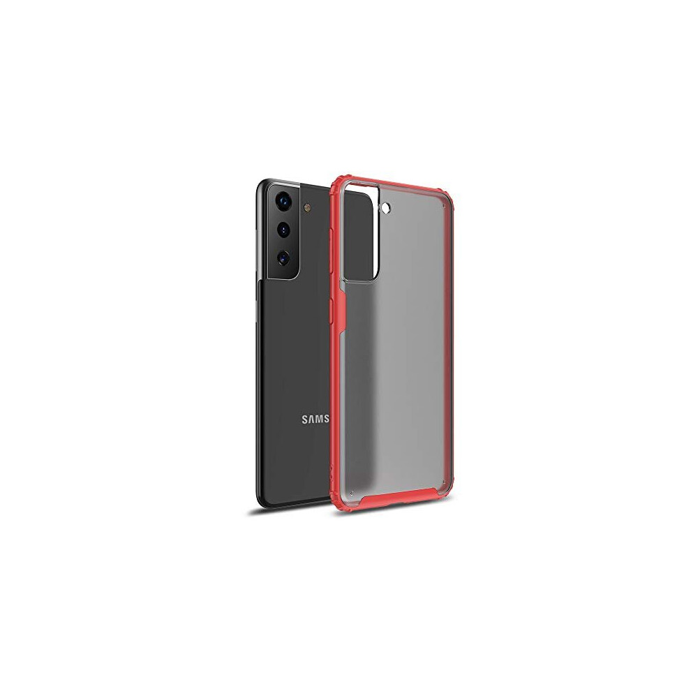 (Red) TECHGEAR Samsung Galaxy S21 Plus Case [Fusion FX Case] Slim & Light, Tough, Shockproof, Protective, Fused Gel Bumper & Hard Back Smooth Case Cov