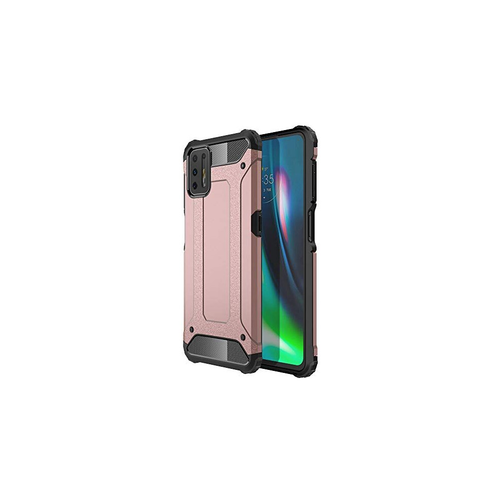 Techgear Moto G9 Plus Tough Armoured Case - Shockproof, Rugged, Sturdy, Heavy Duty Protective Case Cover Designed For Motorola Moto G9 Plus (Pink)