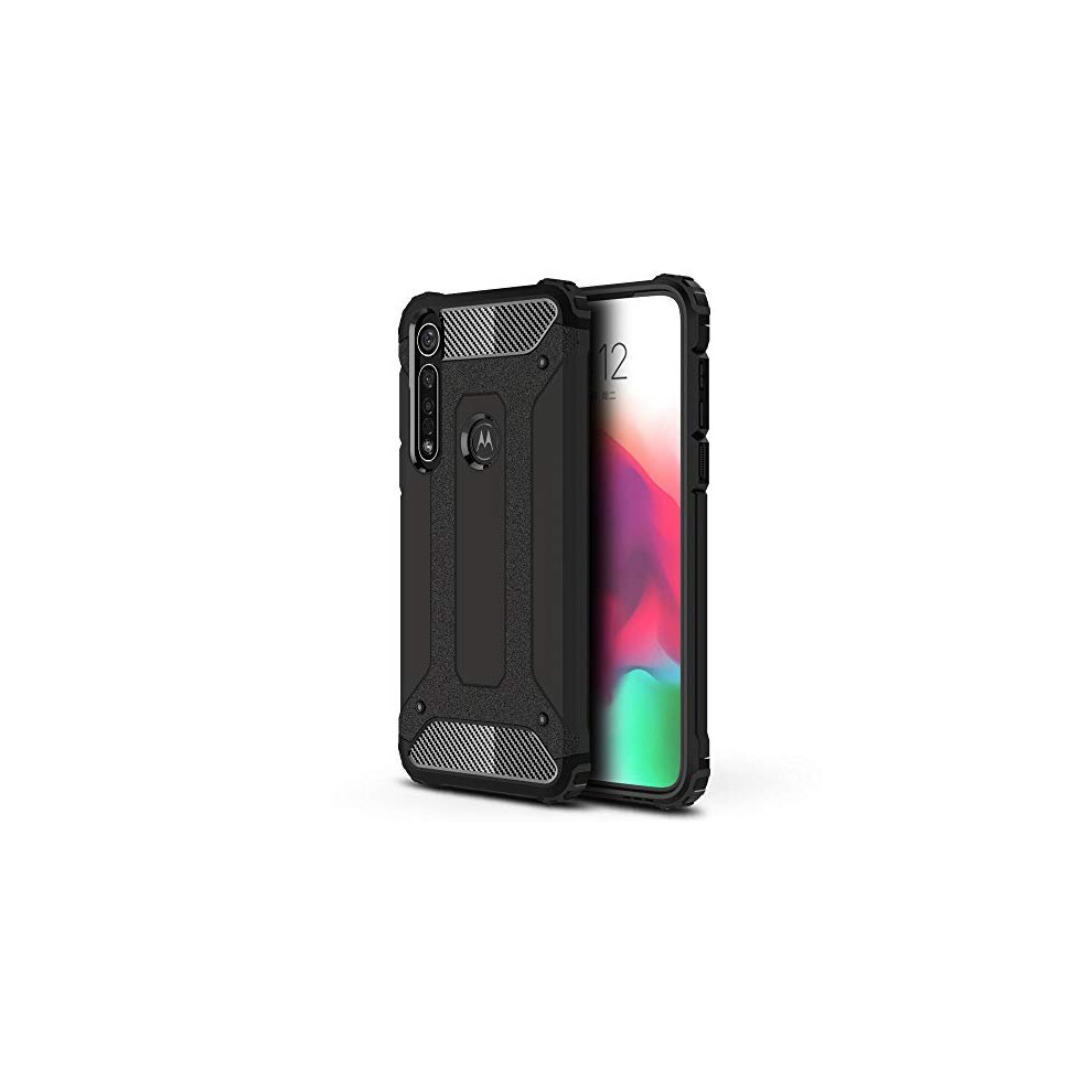 TECHGEAR Moto G8 Plus Case [Tough Armoured] ShockProof Dual-Layer Protective Heavy Duty Tough Hard Back Cover Compatible with Motorola Moto G8 Plus