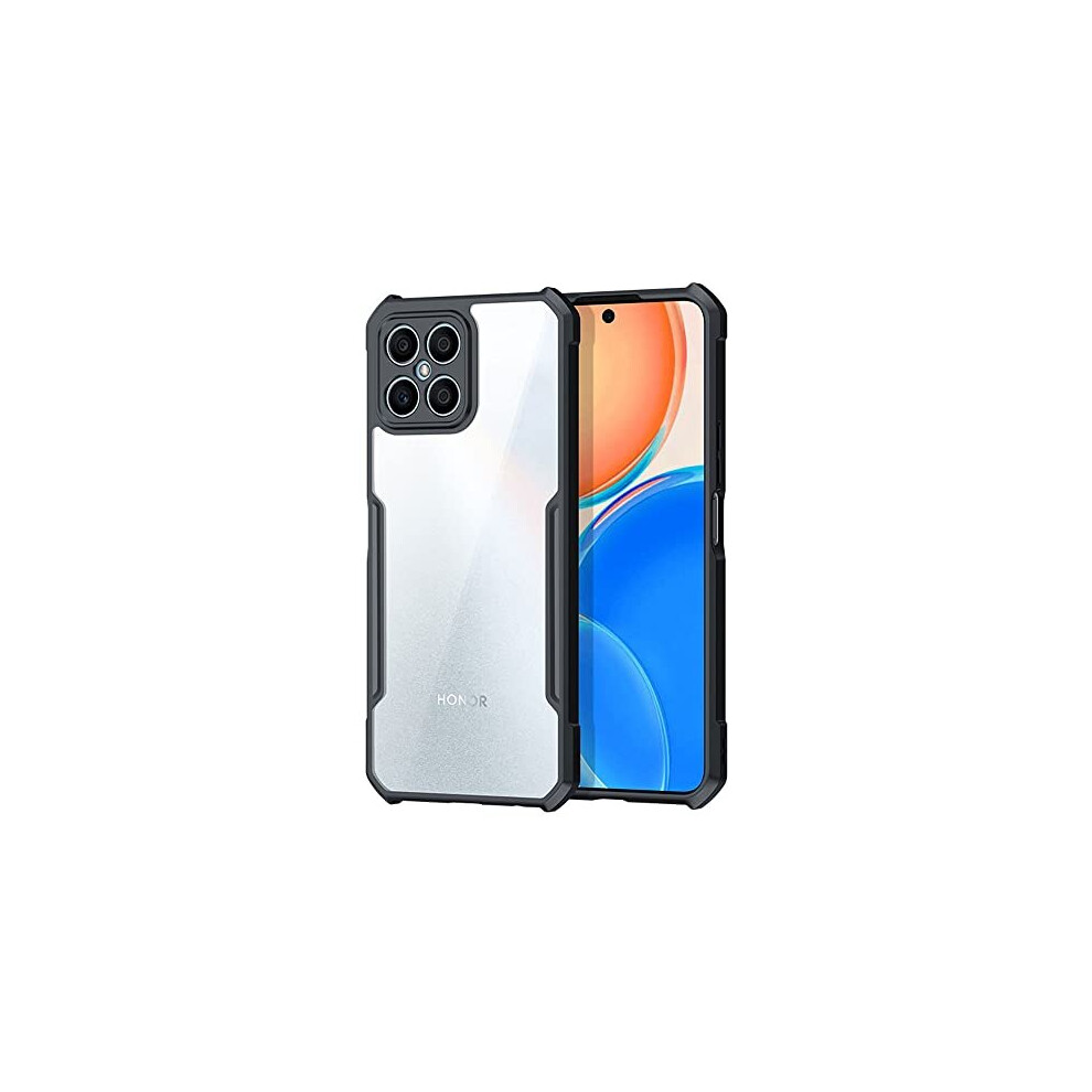 Techgear Tough Case For Honor X8 (4G) [Fusion Armour] Premium Hybrid Tough Rugged Protective Bumper Case Heavy Duty Protection With Clear Back