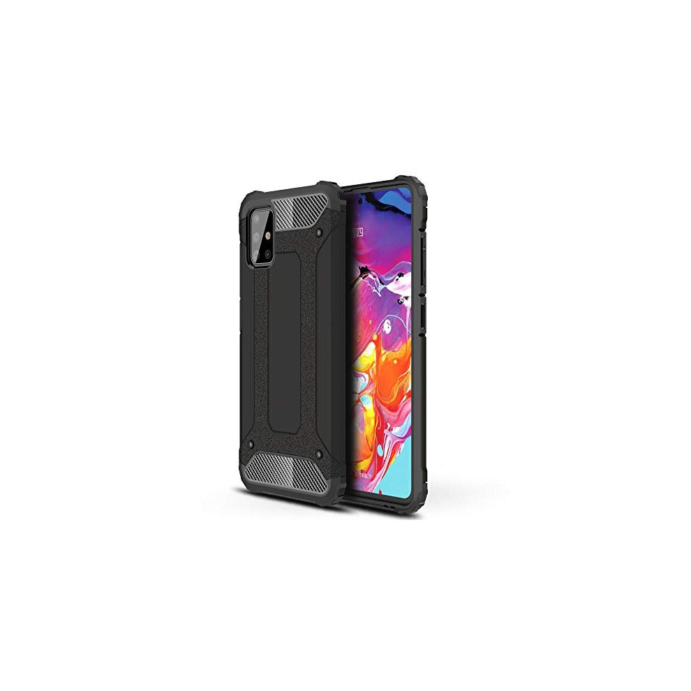 TECHGEAR Galaxy A51 Case [Tough Armoured] ShockProof Dual-Layer Protective Rugged Heavy Duty Tough Cover Designed For Samsung Galaxy A51 - (Black)