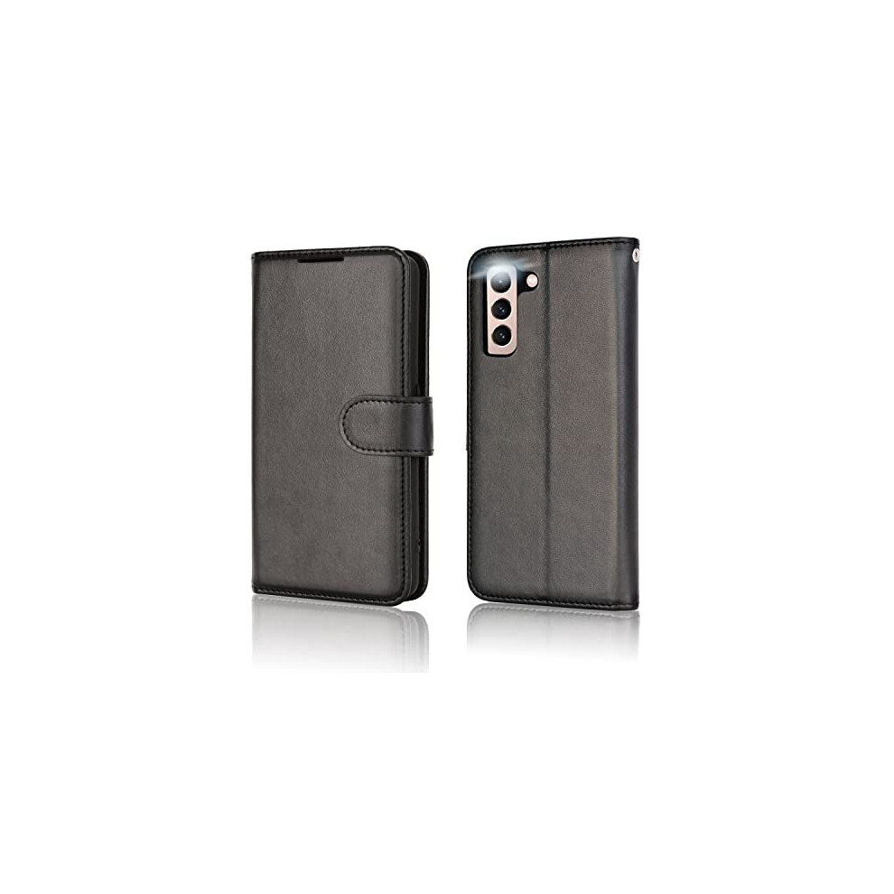 black--samsung-galaxy-s21-fe-5g-leather-wallet-case--flip-protective-cover-with-wallet-card-holder--stand-and-wrist-strap---pu-leather-with-magnetic-closure