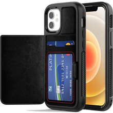 TECHGEAR Apple iPhone 12 Mini Case, Tough Armoured Card Wallet 360 Shock Proof Protective Case Cover with Card Slots Wallet & Stand