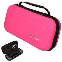 (Pink) TECHGEAR Case for Nintendo Switch OLED, Nintendo Switch - Protective Carry Travel & Storage Case Cover, Joy-Con controllers, Game Cards, & Accessories