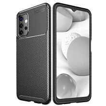 Carbon Fibre Case for Samsung Galaxy A32 5G Flexible, Shockproof, Slim, Soft TPU Protective Shell Cover with Carbon Fibre Detailing