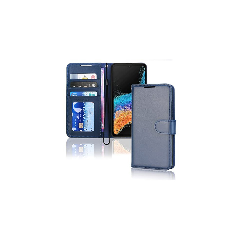 Techgear Samsung Galaxy Xcover 6 Pro Leather Wallet Case, Flip Protective Case With Wallet Card Holder, Stand And Wrist Strap, Magnetic Closure - Pu Leather