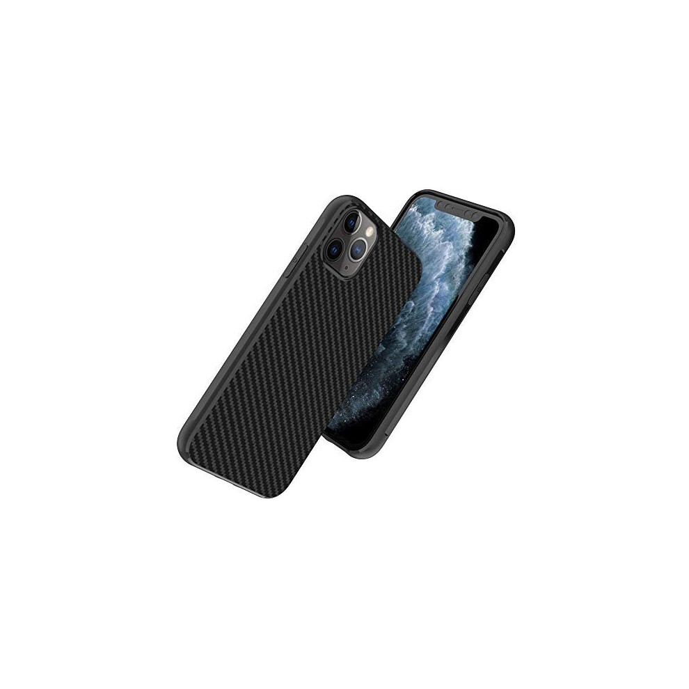 CarbonFi Case for Apple iPhone 11 Pro, Flexible Shockproof TPU Slim Fit Case Cover - Carbon Fibre Design Soft Flexible Protective Shell Guard Case