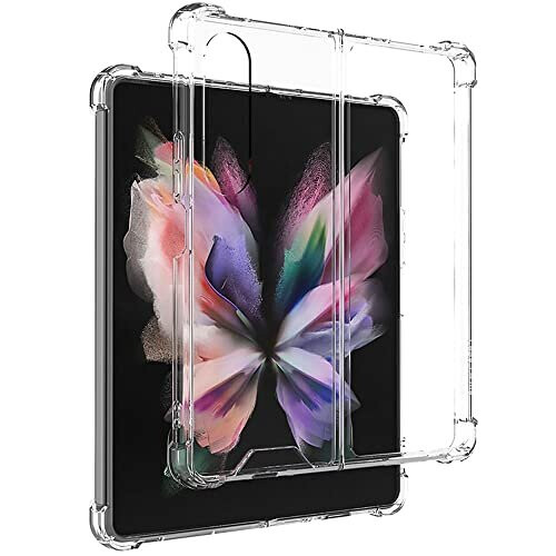 TECHGEAR Galaxy Z Fold 4 Clear Case [Fusion HD] Shockproof, Anti-Scratch, Slim & Light, Hybrid Drop Protection, Gel Bumper & Clear Hard Back Case