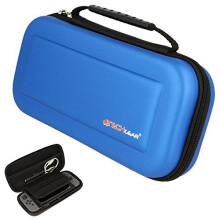 (Blue) TECHGEAR Case for Nintendo Switch OLED, Nintendo Switch - Protective Carry Travel & Storage Case Cover, Joy-Con controllers, Game Cards, & Accessories