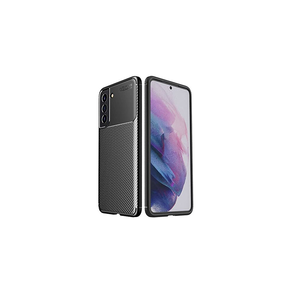 Techgear Galaxy S21 Fe Case [Carbonflex Case] Premium Flexible Soft Shockproof Slim Fit Case Cover With Carbon Fibre Effect Designed For Samsung Galaxy S21
